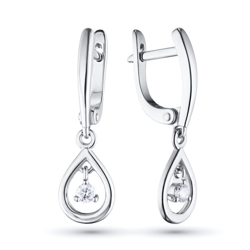 Серьги из белого золота с бриллиантами э0901сг05185800
