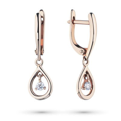 Серьги из красного золота с бриллиантами э0201сг05185800