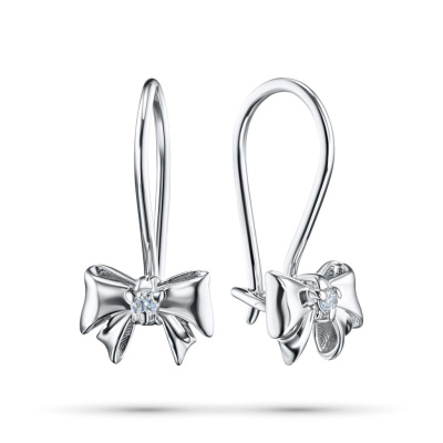 Серьги из белого золота с бриллиантами э0901сг07171400
