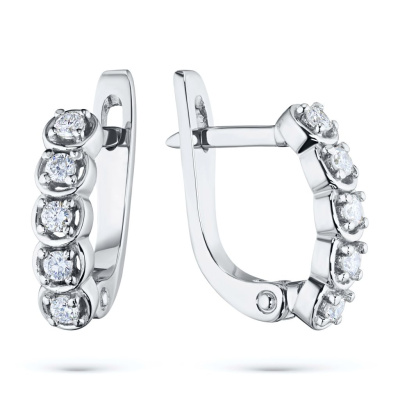 Серьги из белого золота с бриллиантами э0901сг05161000
