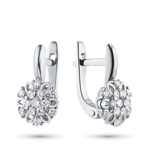 Серьги из белого золота с бриллиантами э0901сг10170800