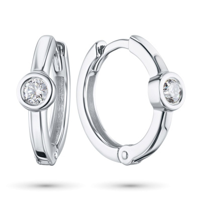 Серьги из белого золота с бриллиантами э0901сг06210506