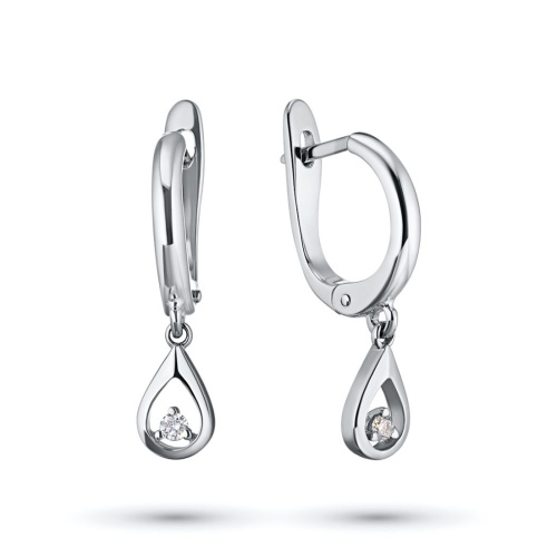Серьги из белого золота с бриллиантами э4701сг03152300