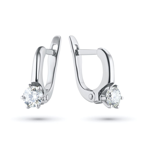 Серьги из белого золота с бриллиантами э4701сг08070700