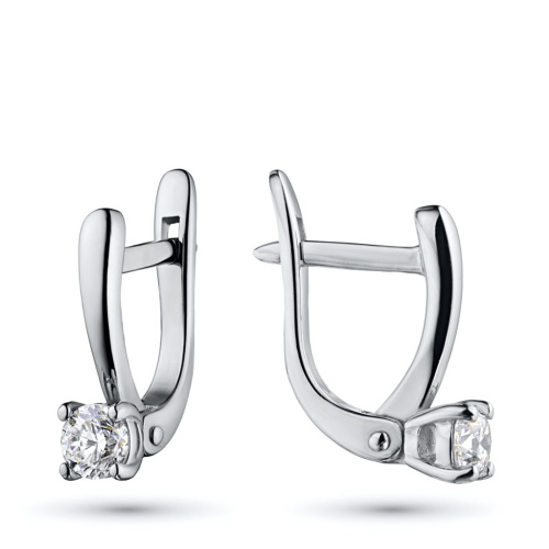 Серьги из белого золота с бриллиантами э4701сг02164000