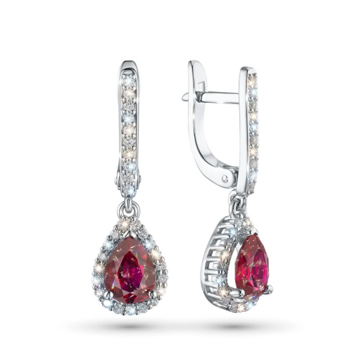 Серьги из белого золота с сапфирами э4758сг06210467