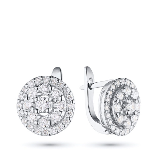 Серьги из белого золота с бриллиантами э4701сг07169000