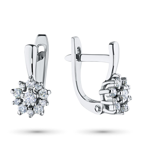 Серьги из белого золота с бриллиантами э4701сг10177200