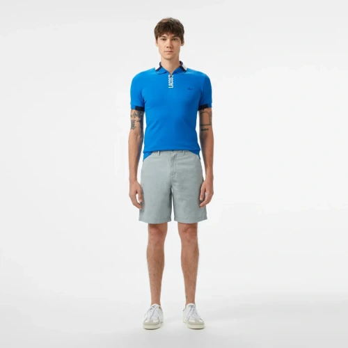 Мужские шорты Lacoste из смеси хлопка и льна