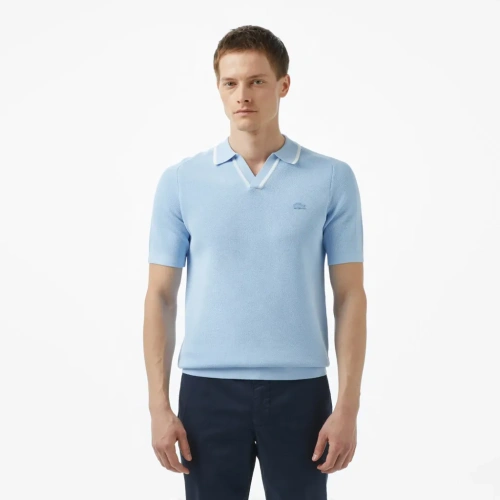 Мужское вязаное поло Lacoste из вискозы