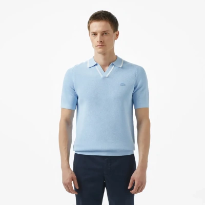 Мужское вязаное поло Lacoste из вискозы