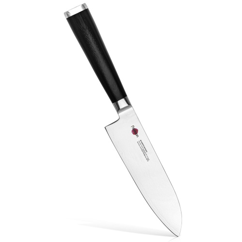 Кухонный нож сантоку 14 см Kensei Musashi из дамасской стали