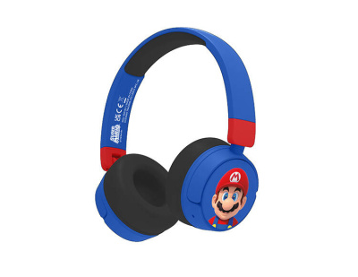 Детские беспроводные наушники Mario, синий Уценка