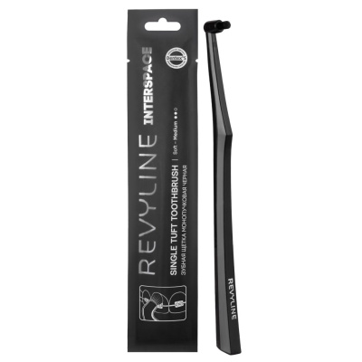 Зубная щетка Revyline SM1000 interspace, монопучковая, черная