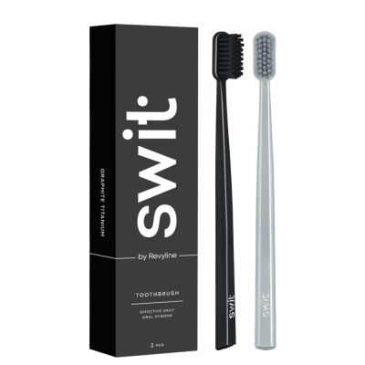 Набор зубных щеток SWIT by Revyline SM6000 SMART Graphite & Silver