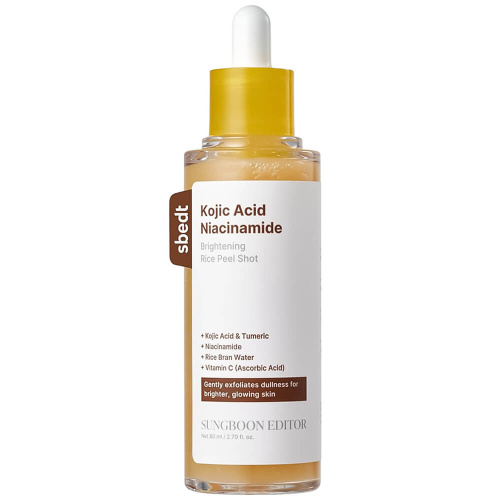 Пилинг-скатка с койевой кислотой Sungboon Editor Kojic Acid Niacinamide Brightening Rice Peel Shot