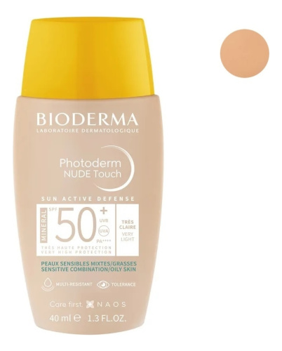 Солнцезащитный флюид с тонирующим эффектом Photoderm Nude Touch SPF50+ 40мл: Светлый