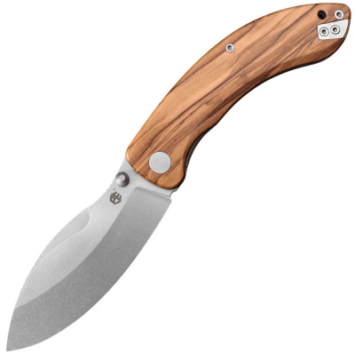 Складной нож Petrified Fish Zonda, сталь 14C28N, рукоять Olive wood