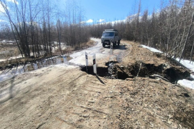 На двух региональных дорогах в Якутии затруднен проезд из-за воды / ЯСИА   Республика Саха (Якутия)
