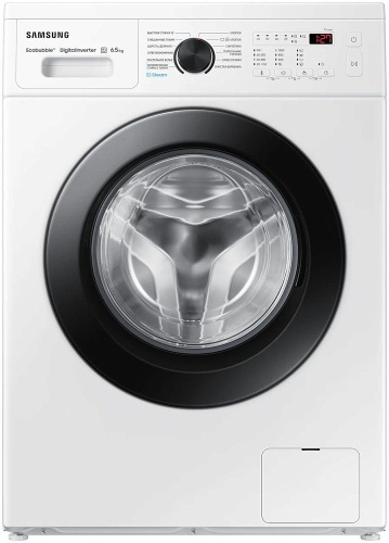 Стиральная машина Samsung Узкая Ecobubble, 6.5 кг белый