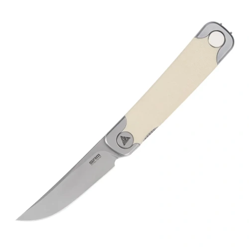 Складной нож SRM 131M-GT Enso bead blast сталь 14C28N, рукоять Ivory G10