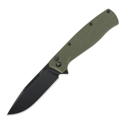Складной нож SRM 221X-GP blackwash сталь 14C28N, рукоять OD Green G10