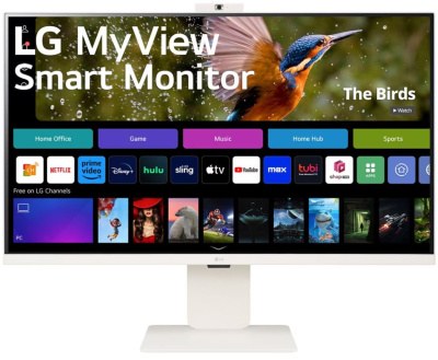 Монитор 32" LG 32SR85U-W 3840x2160, 5 мс, 400 кд/м2, 3000:1, 178°/178°, IPS, 2хHDMI, 3xUSB Type-C, MM, WebCAM