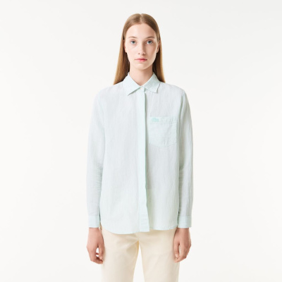 Женская лёгкая рубашка Lacoste из льна