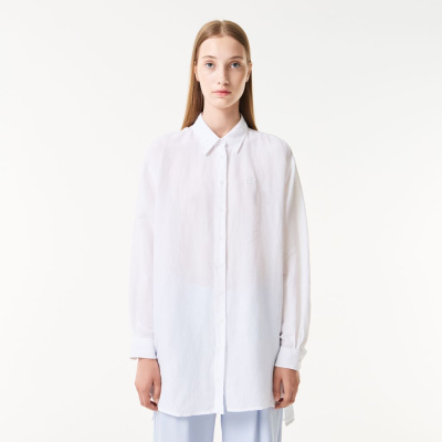 Женская лёгкая рубашка Lacoste из льна