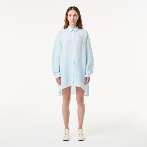 Женская лёгкая рубашка Lacoste из льна