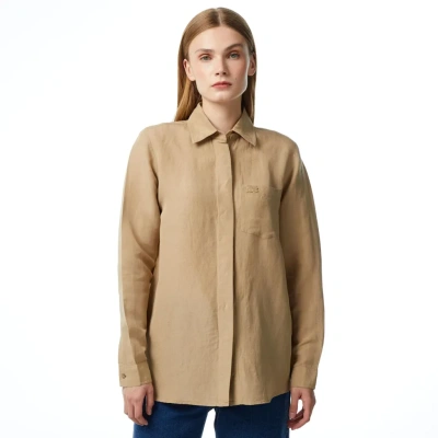 Женская лёгкая рубашка Lacoste из льна