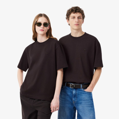 Футболка Lacoste унисекс свободного кроя из органического хлопка