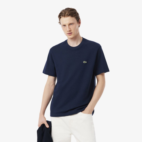 Мужская хлопковая футболка Lacoste из смеси льна