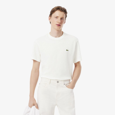 Мужская хлопковая футболка Lacoste из смеси льна