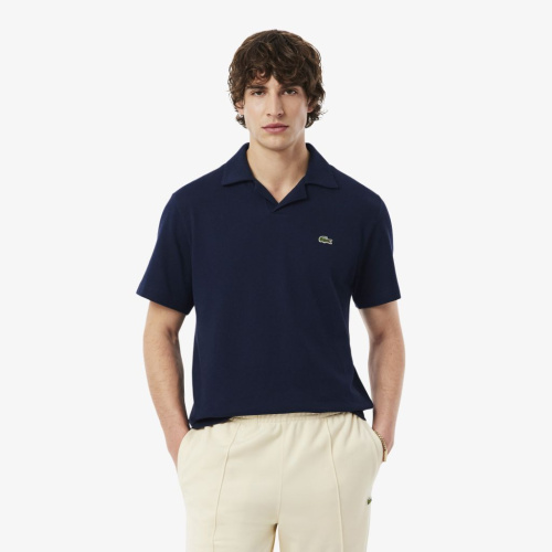 Мужское хлопковое поло Lacoste из смеси льна