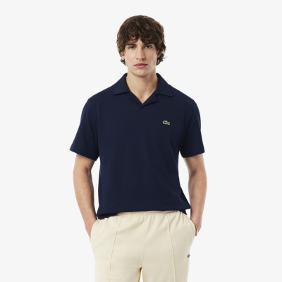 Мужское хлопковое поло Lacoste из смеси льна