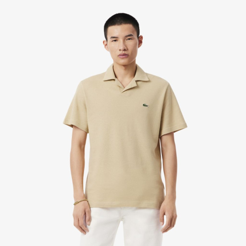 Мужское хлопковое поло Lacoste из смеси льна