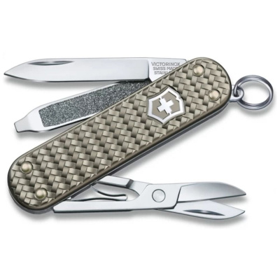 Нож перочинный Victorinox Alox Classic SD Colors, Infinite Grey, серый алюминий, 5 функций, 58 мм