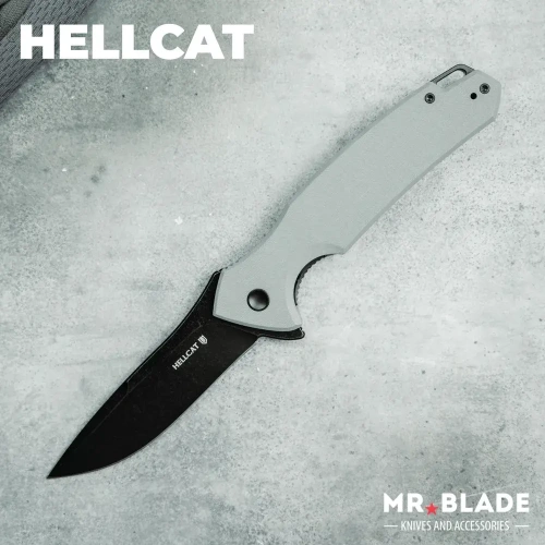 Складной нож Mr.Blade Hellcat blackwash сталь VG-10, рукоять Grey G10