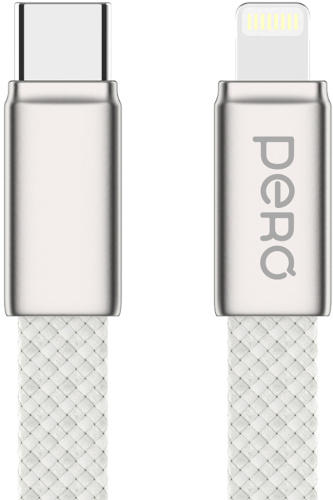 Кабель Pero DC-18 USB-C / Apple Lightning 1,5 м 3 А Серебристый