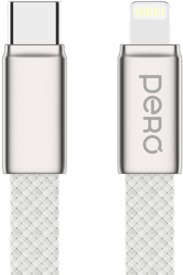 Кабель Pero DC-18 USB-C / Apple Lightning 1,5 м 3 А Серебристый