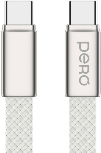 Кабель Pero DC-18 USB-C / USB-C 1,5 м 3 А Серебристый