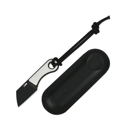 Нож шейный CJRB Chip, сталь AR-RPM9 Black PVD Coating, рукоять G-10 черно-белая