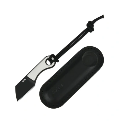 Нож шейный CJRB Chip, сталь AR-RPM9 Black PVD Coating, рукоять G-10 черно-белая