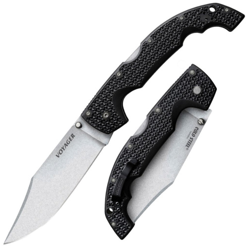 Нож складной Cold Steel Voyager Clip Extra Large, сталь Aus-10A, рукоять grivory, черный