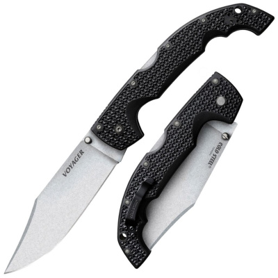 Нож складной Cold Steel Voyager Clip Extra Large, сталь Aus-10A, рукоять grivory, черный