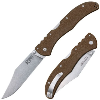 Нож складной Cold Steel Range Boss Flat, сталь 4034SS, рукоять zytel, темно-коричневый
