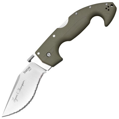 Нож складной Cold Steel Spartan Lynn Thompson Signature, сталь S35VN, рукоять G10, оливковый