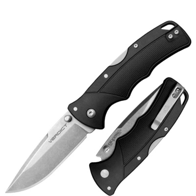 Нож складной Cold Steel Verdict Spear, сталь 1.4116, рукоять термопластик GFN, черный