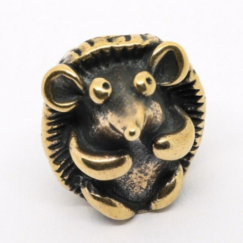 Бусина для темляка Ёжик, бронза